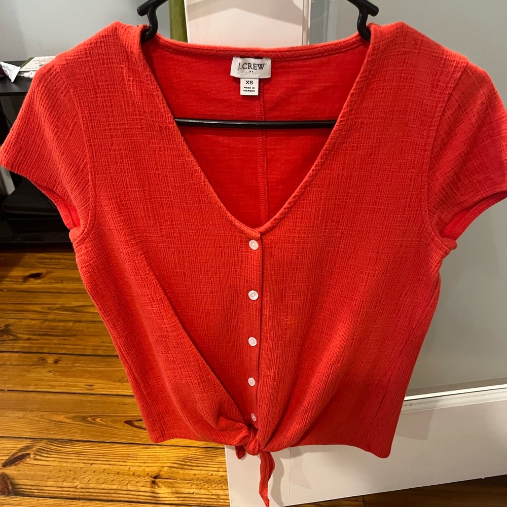 J. Crew Red Summer Top